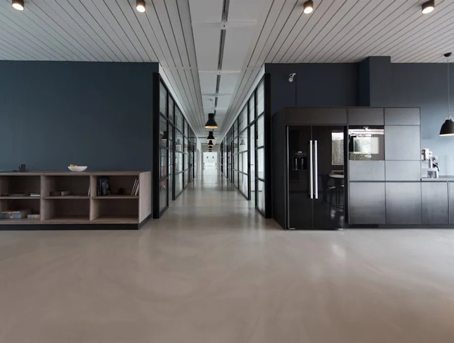 A quiet modern office interior